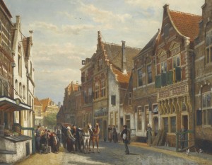 City street with figures
